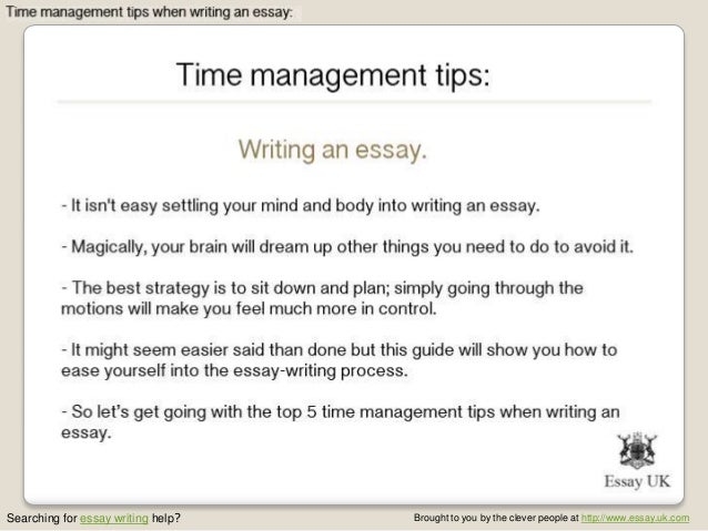 Essay about time management in college